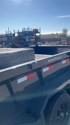 Dump trailer staged and ready to haul off